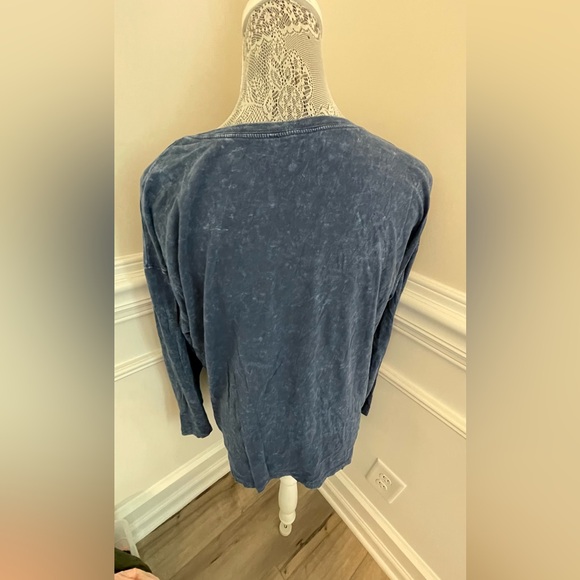 Zara Womens Blue Wash Long Sleeve Shirt Size M - Picture 2 of 2